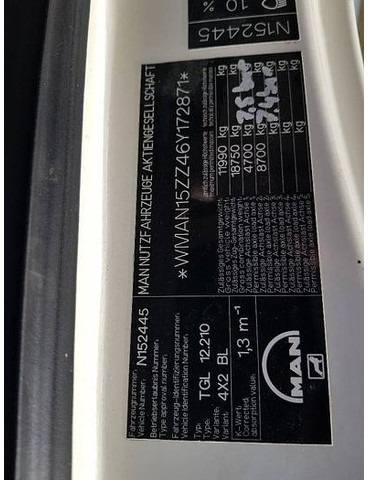 Camion fourgon MAN TGL 12.210 4x2 BL: photos 17 Camion fourgon MAN TGL 12.210 4x2 BL: photos 17