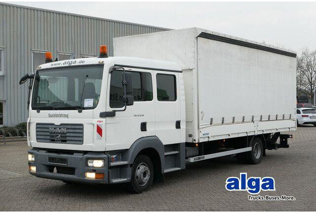 MAN 12.240 TGL, DOKA, LBW, AHK, Klima, 6 Sitze - Camion à rideaux coulissants: photos 1 MAN 12.240 TGL, DOKA, LBW, AHK, Klima, 6 Sitze - Camion à rideaux coulissants: photos 1