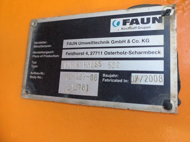 Benne à ordures ménagères MAN 26.320 TGS BL 6x2, Faun, Vario Press, Zöller: photos 12