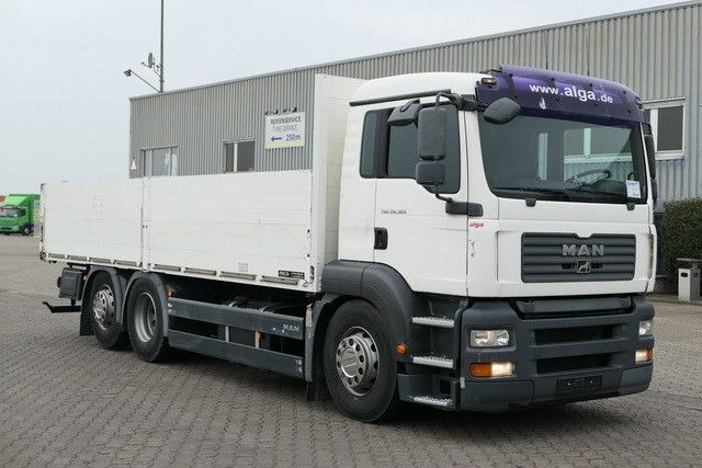 MAN 26.360 TGA LL 6x2, Vollluft, Klima, 3. Sitz, AHK - Camion plateau: photos 2 MAN 26.360 TGA LL 6x2, Vollluft, Klima, 3. Sitz, AHK - Camion plateau: photos 2