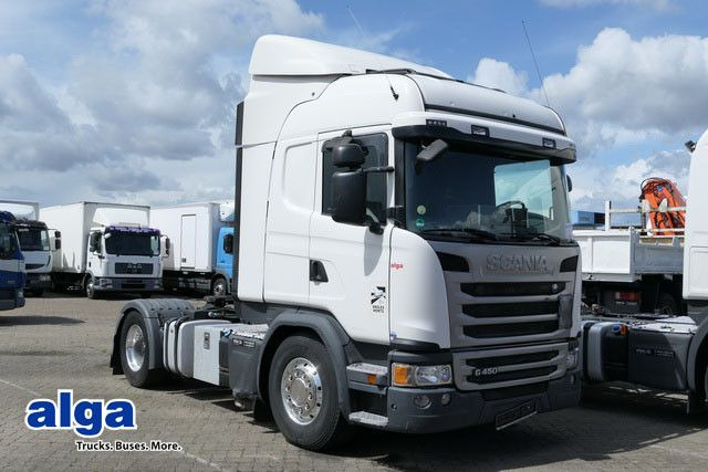 Scania G 450 4x2, Retarder, Hydr., Klima, Alu-Felgen - Tracteur routier: photos 1 Scania G 450 4x2, Retarder, Hydr., Klima, Alu-Felgen - Tracteur routier: photos 1