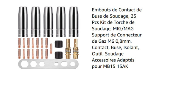 Kit de soudage (25 pièces) - Machine à métaux: photos 1 Kit de soudage (25 pièces) - Machine à métaux: photos 1