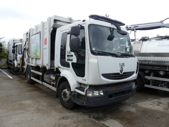 REF:5405 - Camion poubelle Renault Midlum 270 DXI (2013-205.285 km) - Benne à ordures ménagères: photos 2 REF:5405 - Camion poubelle Renault Midlum 270 DXI (2013-205.285 km) - Benne à ordures ménagères: photos 2