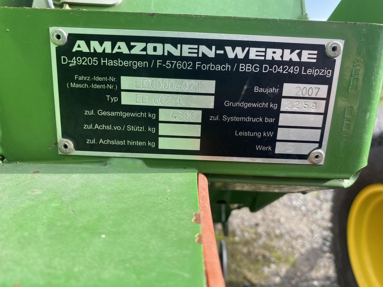 Amazone ED 602-K - Semoir monograine: photos 3 Amazone ED 602-K - Semoir monograine: photos 3