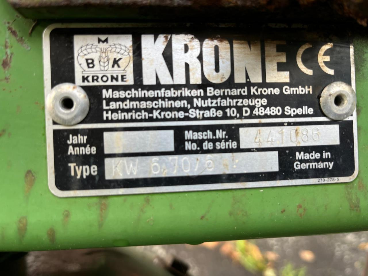 Krone KW 6.70/6 - Faneuse: photos 2 Krone KW 6.70/6 - Faneuse: photos 2