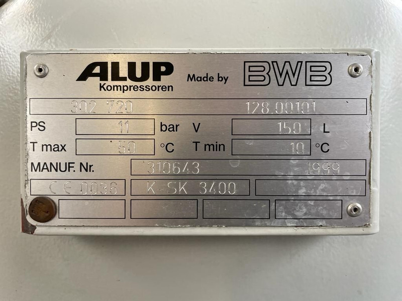 Alup 2.2 kW 240 L / min 10 Bar Elektrische Zuigercompressor op ketel - Compresseur d'air: photos 5 Alup 2.2 kW 240 L / min 10 Bar Elektrische Zuigercompressor op ketel - Compresseur d'air: photos 5