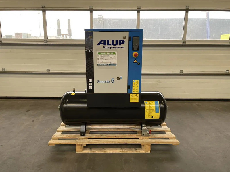Alup Sonetto 5 - 200 Elektrische Schroefcompressor 4 kW 470 L/Min 10 Bar op ketel - Compresseur d'air: photos 1 Alup Sonetto 5 - 200 Elektrische Schroefcompressor 4 kW 470 L/Min 10 Bar op ketel - Compresseur d'air: photos 1