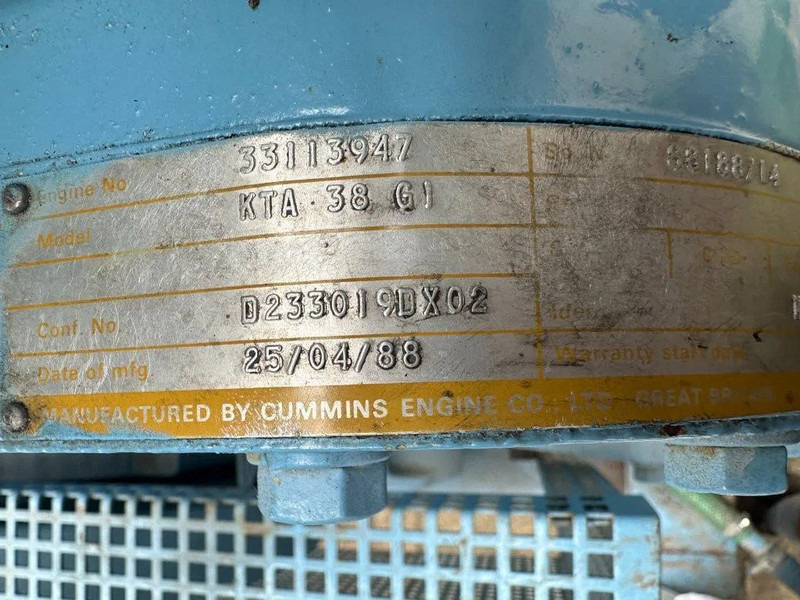 Groupe électrogène Cummins KTA 38 G1 Leroy Somer 800 kVA noodstroom generatorset as New ! 123 hours !: photos 6 Groupe électrogène Cummins KTA 38 G1 Leroy Somer 800 kVA noodstroom generatorset as New ! 123 hours !: photos 6