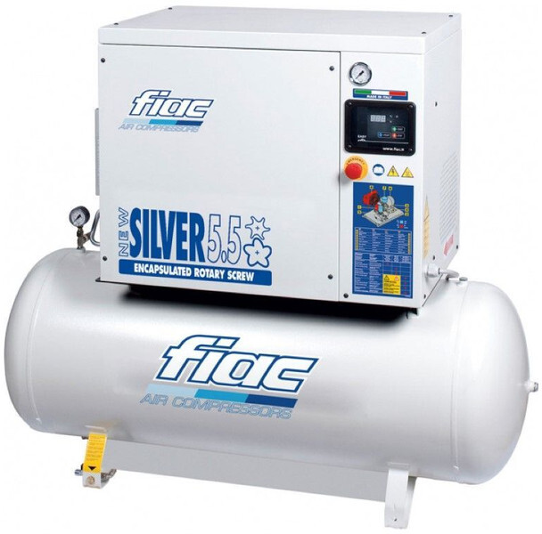 Fiac NewSilver 5.5 / 200 Silent 4 kW 450 L / min 10 Bar Elektrische Schroefcompressor met ketel - Compresseur d'air: photos 1 Fiac NewSilver 5.5 / 200 Silent 4 kW 450 L / min 10 Bar Elektrische Schroefcompressor met ketel - Compresseur d'air: photos 1