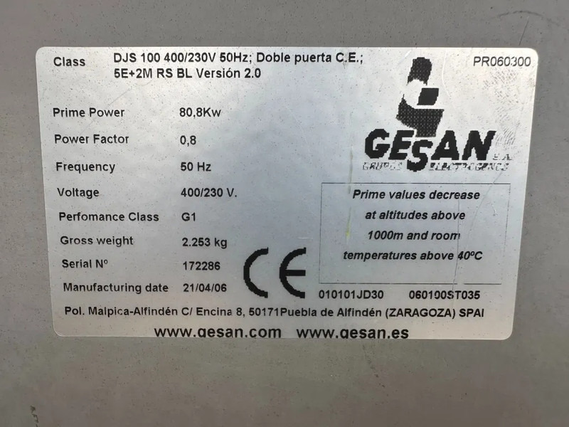 GESAN DJS 100 John Deere Stamford 100 kVA Silent Rental generatorset - Groupe électrogène: photos 4 GESAN DJS 100 John Deere Stamford 100 kVA Silent Rental generatorset - Groupe électrogène: photos 4