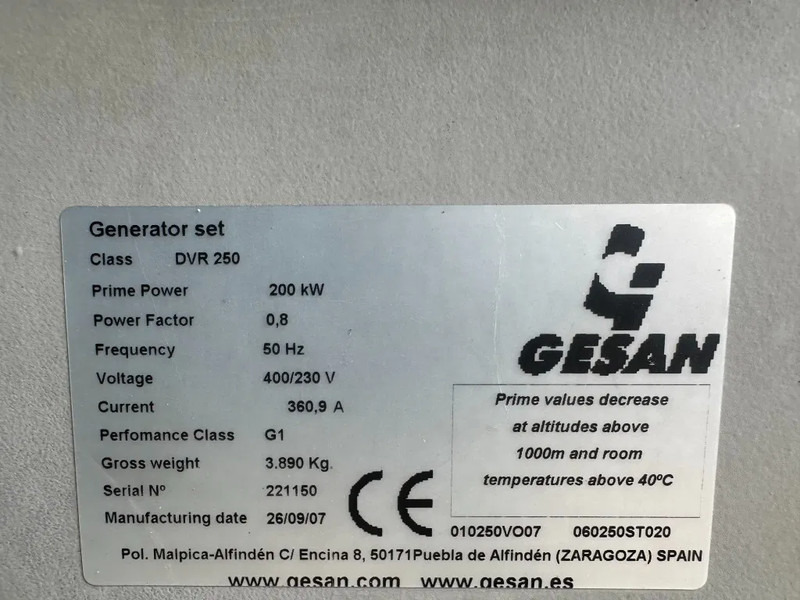 GESAN DVR 250 Volvo Stamford 275 kVA Silent Rental generatorset - Groupe électrogène: photos 3 GESAN DVR 250 Volvo Stamford 275 kVA Silent Rental generatorset - Groupe électrogène: photos 3