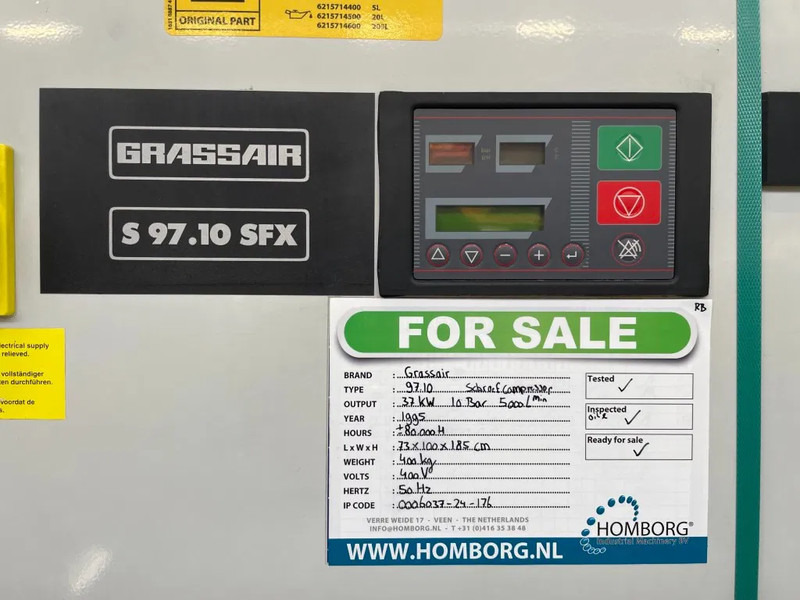Grassair S97.10 elek. schroefcompressor 37 kW, 5.000L/min. 10 Bar - Compresseur d'air: photos 4 Grassair S97.10 elek. schroefcompressor 37 kW, 5.000L/min. 10 Bar - Compresseur d'air: photos 4