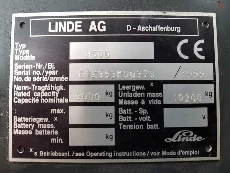 Linde H50D 5 ton Diesel Duplex Sideshift Positioner Heftruck - Chariot élévateur diesel: photos 4 Linde H50D 5 ton Diesel Duplex Sideshift Positioner Heftruck - Chariot élévateur diesel: photos 4