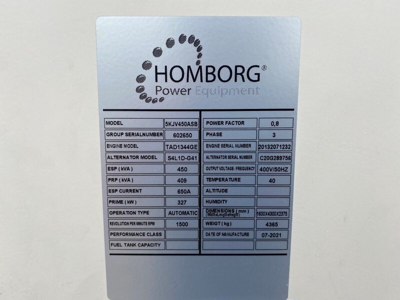 Volvo TAD 1344 GE Stamford 450 kVA Supersilent generatorset New ! - Groupe électrogène: photos 3 Volvo TAD 1344 GE Stamford 450 kVA Supersilent generatorset New ! - Groupe électrogène: photos 3