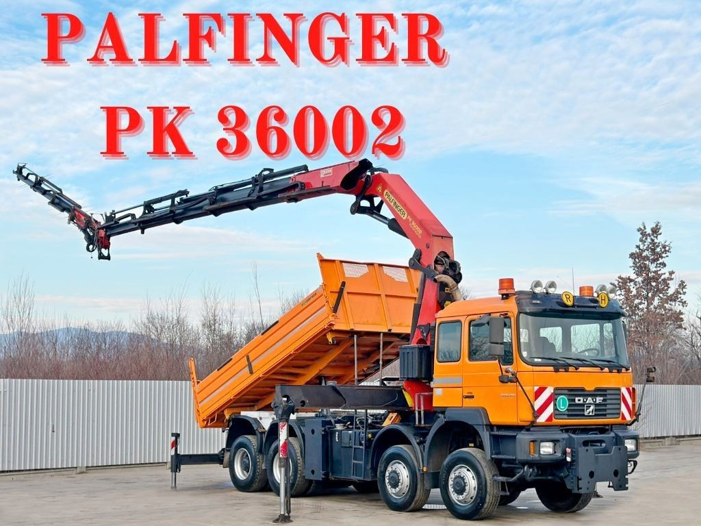 MAN 35.414 * PALFINGER PK 36002 +FUNK / 8x6 - Camion benne, Camion grue: photos 1 MAN 35.414 * PALFINGER PK 36002 +FUNK / 8x6 - Camion benne, Camion grue: photos 1