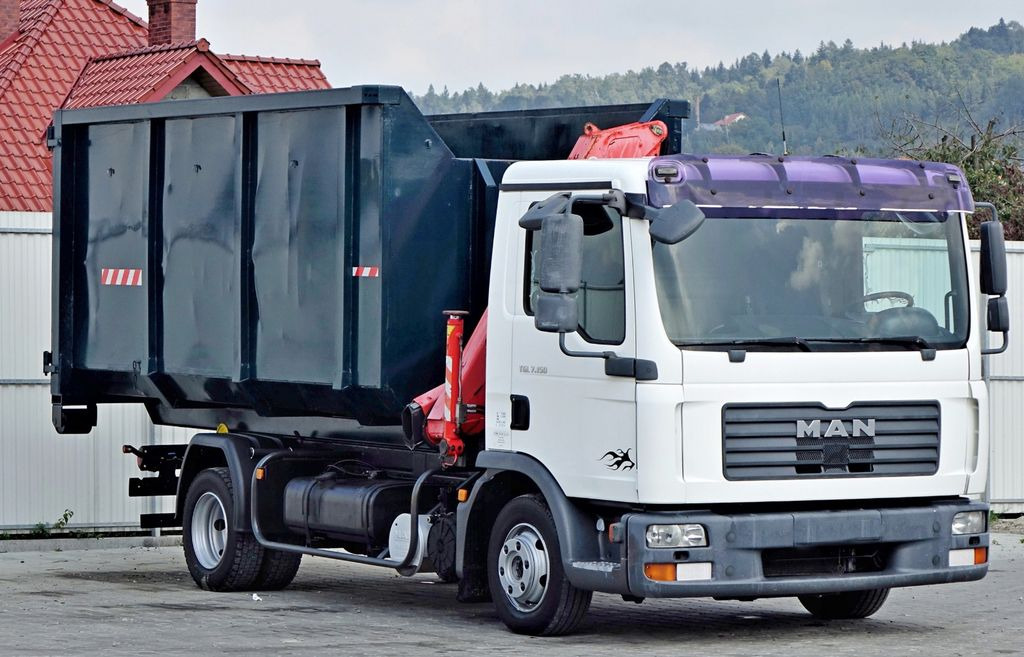 MAN TGL 7.150 Abrollkipper + Kran !! MAN TGL 7.150 Abrollkipper + Kran !! - Camion grue, Camion ampliroll: photos 3 MAN TGL 7.150 Abrollkipper + Kran !! MAN TGL 7.150 Abrollkipper + Kran !! - Camion grue, Camion ampliroll: photos 3