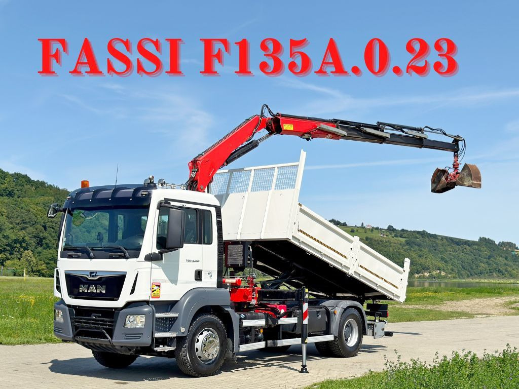 MAN TGS 18.360 * FASSI F135A.0.23 + FUNK * TOP - Camion benne, Camion grue: photos 1 MAN TGS 18.360 * FASSI F135A.0.23 + FUNK * TOP - Camion benne, Camion grue: photos 1