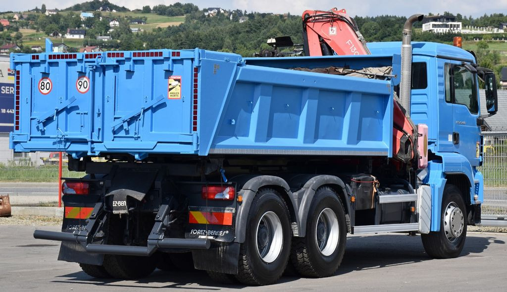 Camion benne, Camion grue MAN TGS 26.400 Kipper 4,60m*PK F130A.22 + FUNK/6x4: photos 8