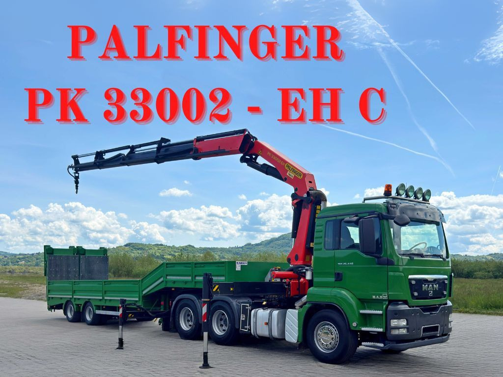 MAN TGS 26.440*Anhänger 10,35m + PK 33002-EH C/FUNK - Camion grue: photos 1 MAN TGS 26.440*Anhänger 10,35m + PK 33002-EH C/FUNK - Camion grue: photos 1