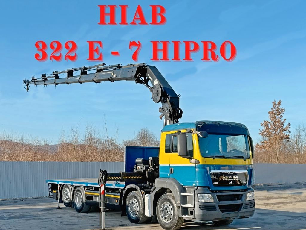 MAN TGS 32.440*Platform 7,20m * HIAB 322 E - 7 HIPRO - Camion grue: photos 1 MAN TGS 32.440*Platform 7,20m * HIAB 322 E - 7 HIPRO - Camion grue: photos 1