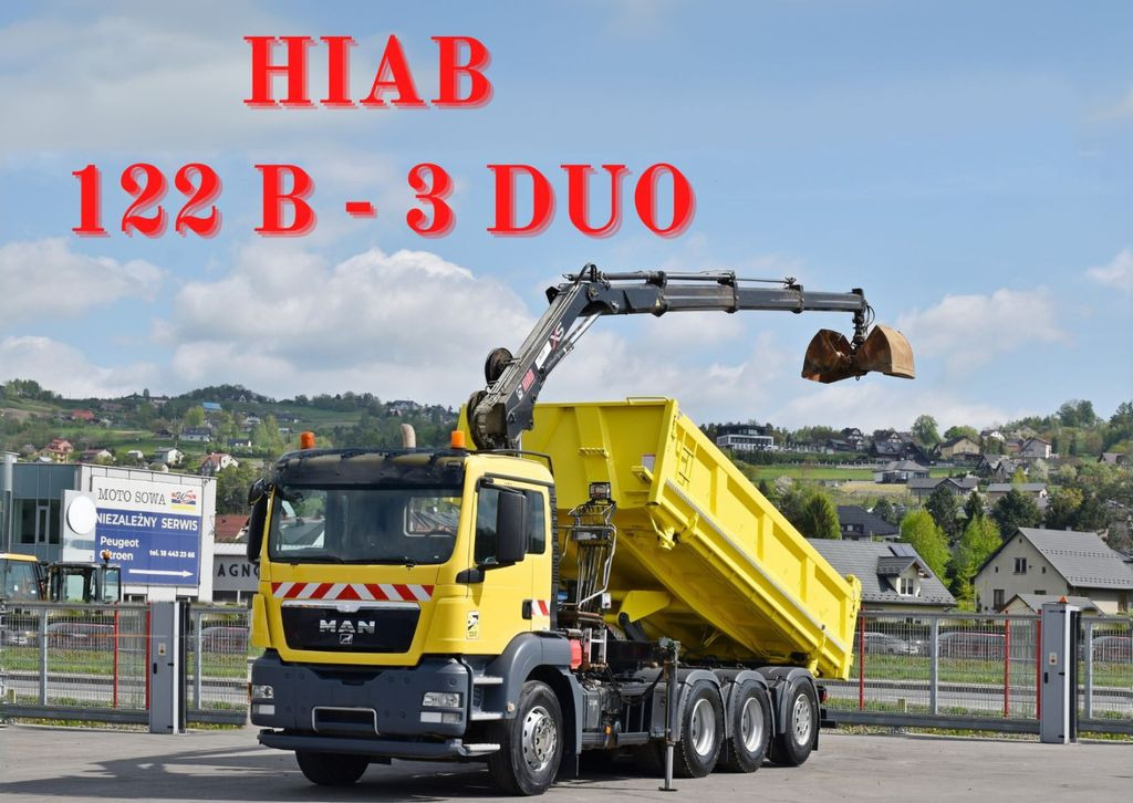 MAN TGS 35.440 * HIAB 122 B-3 DUO / 8x4 - Camion benne, Camion grue: photos 1 MAN TGS 35.440 * HIAB 122 B-3 DUO / 8x4 - Camion benne, Camion grue: photos 1