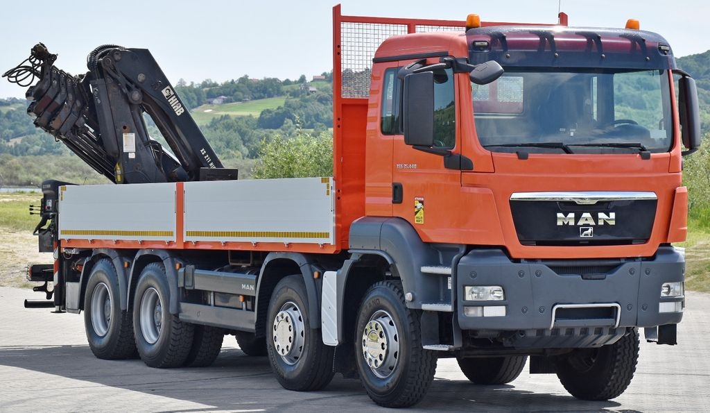 MAN TGS 35.440 * HIAB 211 E-6 HIDUO +FUNK / 8x4 - Camion grue, Camion plateau: photos 3 MAN TGS 35.440 * HIAB 211 E-6 HIDUO +FUNK / 8x4 - Camion grue, Camion plateau: photos 3