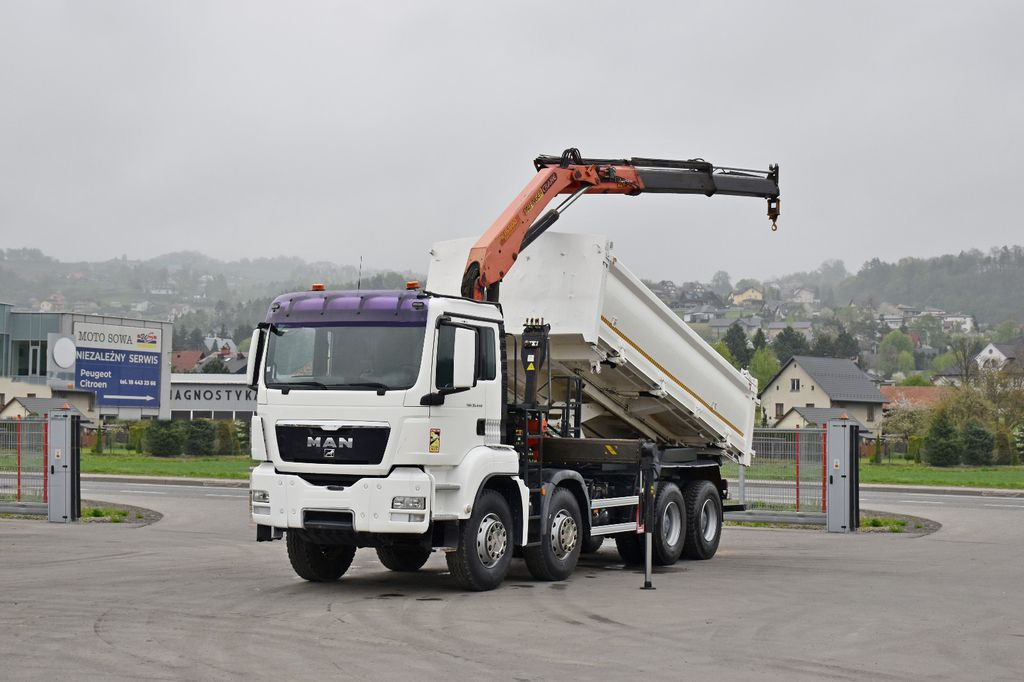 MAN TGS 35.440 * KIPPER 5,80m + KRAN * TOPZUSTAND - Camion grue, Camion benne: photos 2 MAN TGS 35.440 * KIPPER 5,80m + KRAN * TOPZUSTAND - Camion grue, Camion benne: photos 2