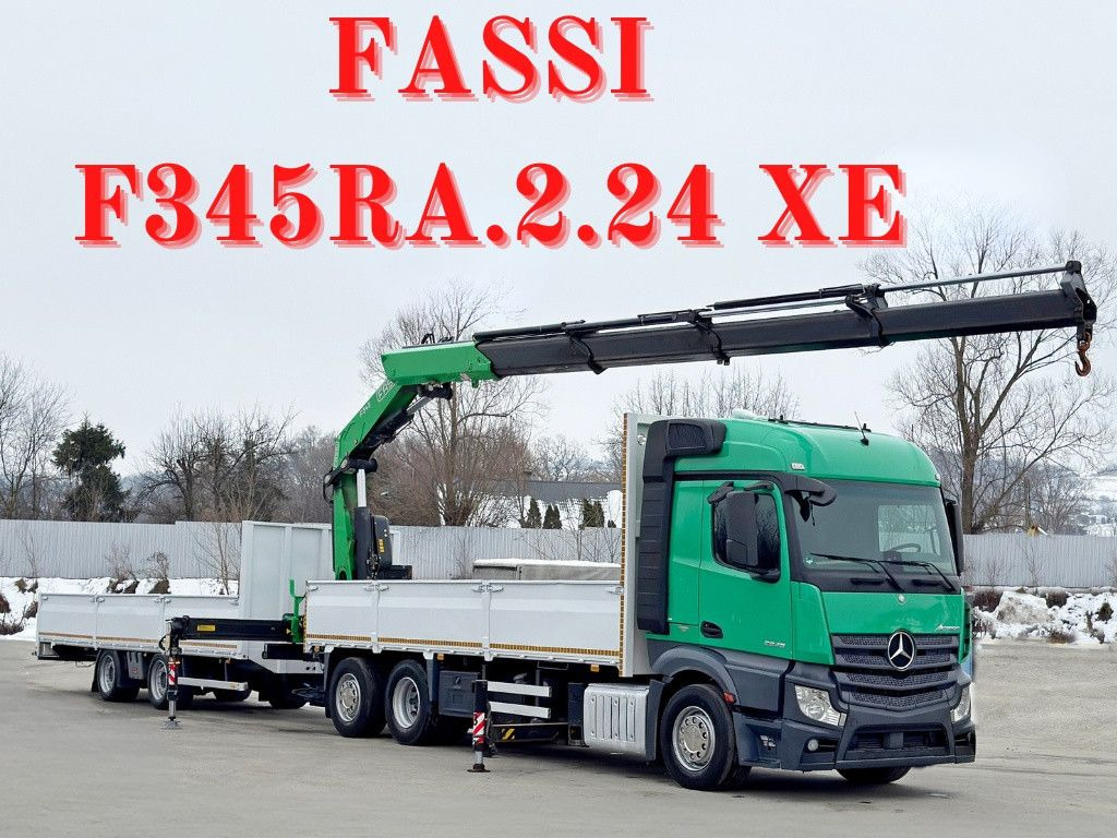 Mercedes-Benz ACTROS 2645 * FASSI F345.24 XE + FUNK + Anhänger - Camion grue: photos 1 Mercedes-Benz ACTROS 2645 * FASSI F345.24 XE + FUNK + Anhänger - Camion grue: photos 1