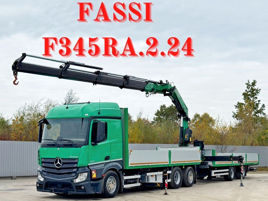 Mercedes-Benz ACTROS 2645* FASSI F345 RA 2.4/FUNK+Anhänger - Camion grue: photos 1 Mercedes-Benz ACTROS 2645* FASSI F345 RA 2.4/FUNK+Anhänger - Camion grue: photos 1