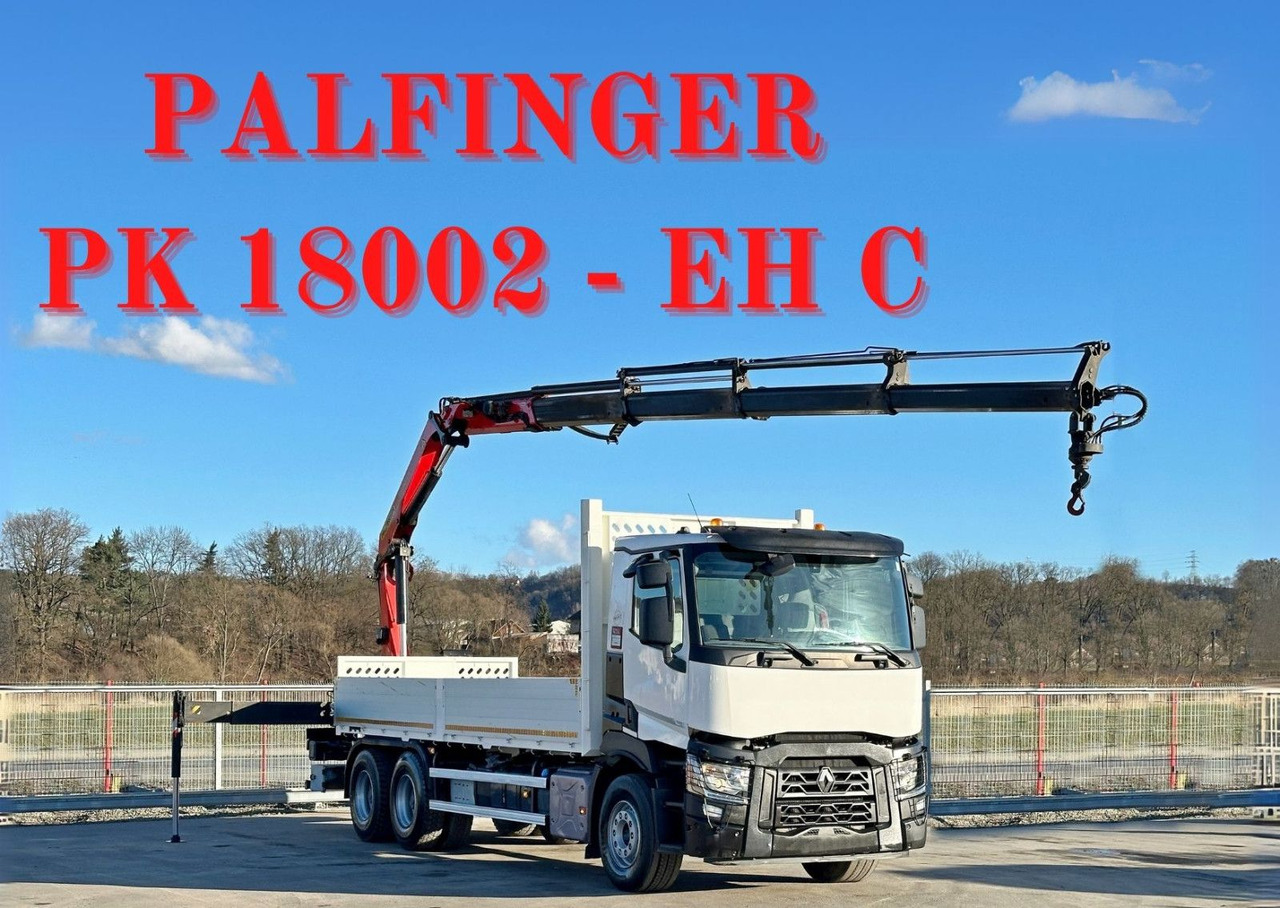 Renault C 380 *PRITSCHE 6,80m * PK 18002-EH C + FUNK*6x4 - Camion grue: photos 1 Renault C 380 *PRITSCHE 6,80m * PK 18002-EH C + FUNK*6x4 - Camion grue: photos 1