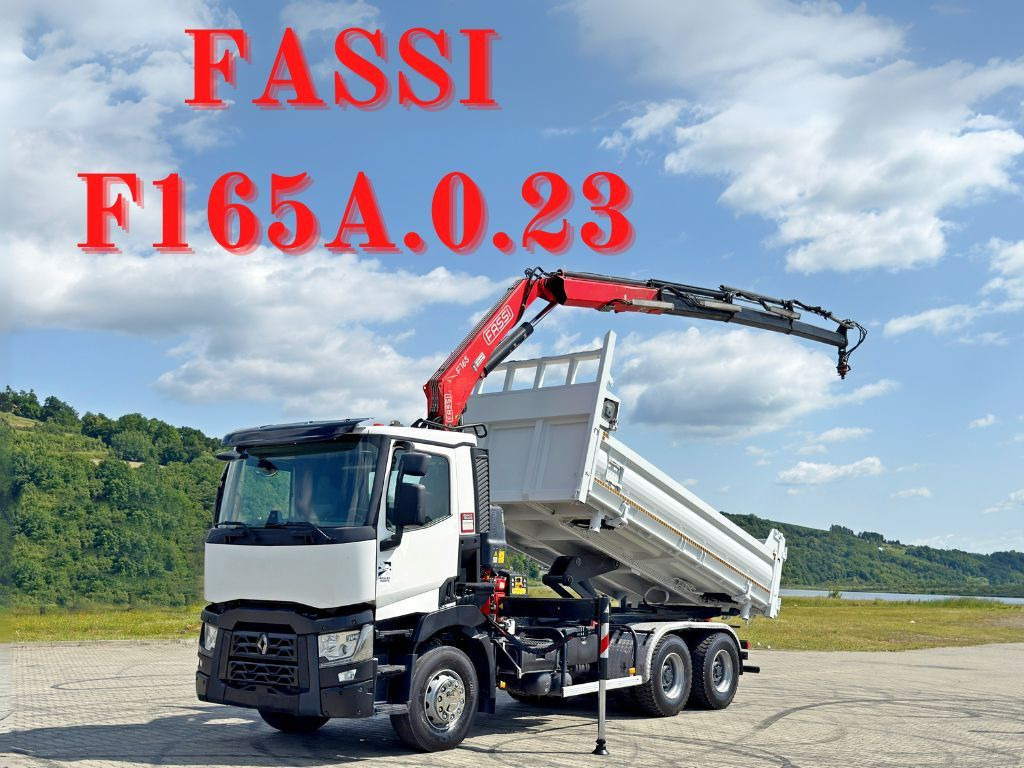 Renault C 430 * FASSI F165A.0.23 + FUNK * 6x4 - Camion benne, Camion grue: photos 1 Renault C 430 * FASSI F165A.0.23 + FUNK * 6x4 - Camion benne, Camion grue: photos 1