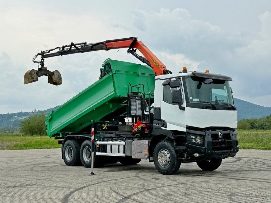 Renault C 430 *KIPPER 5,10 m + PK 16001 - K B* 6x4 - Camion grue: photos 2 Renault C 430 *KIPPER 5,10 m + PK 16001 - K B* 6x4 - Camion grue: photos 2