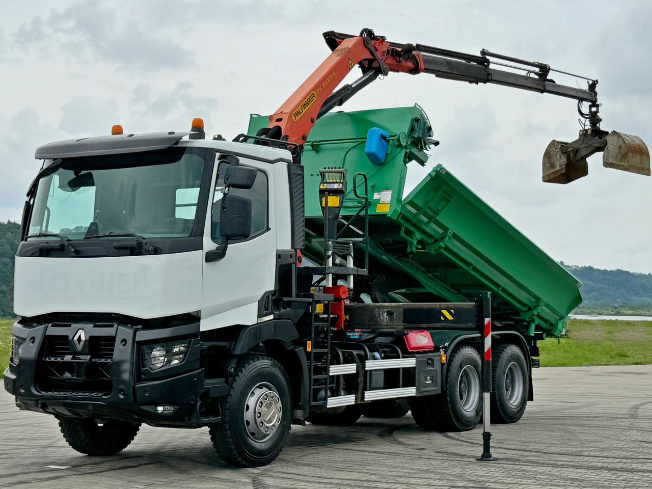 Renault C 430 *KIPPER 5,10 m + PK 16001 - K B* 6x4 - Camion benne, Camion grue: photos 3 Renault C 430 *KIPPER 5,10 m + PK 16001 - K B* 6x4 - Camion benne, Camion grue: photos 3
