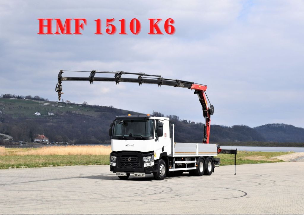 Renault C 460 * HMF 1510 K6 + FUNK * 6x4 Renault C 460 * HMF 1510 K6 + FUNK * 6x4 - Camion grue, Camion plateau: photos 1 Renault C 460 * HMF 1510 K6 + FUNK * 6x4 Renault C 460 * HMF 1510 K6 + FUNK * 6x4 - Camion grue, Camion plateau: photos 1