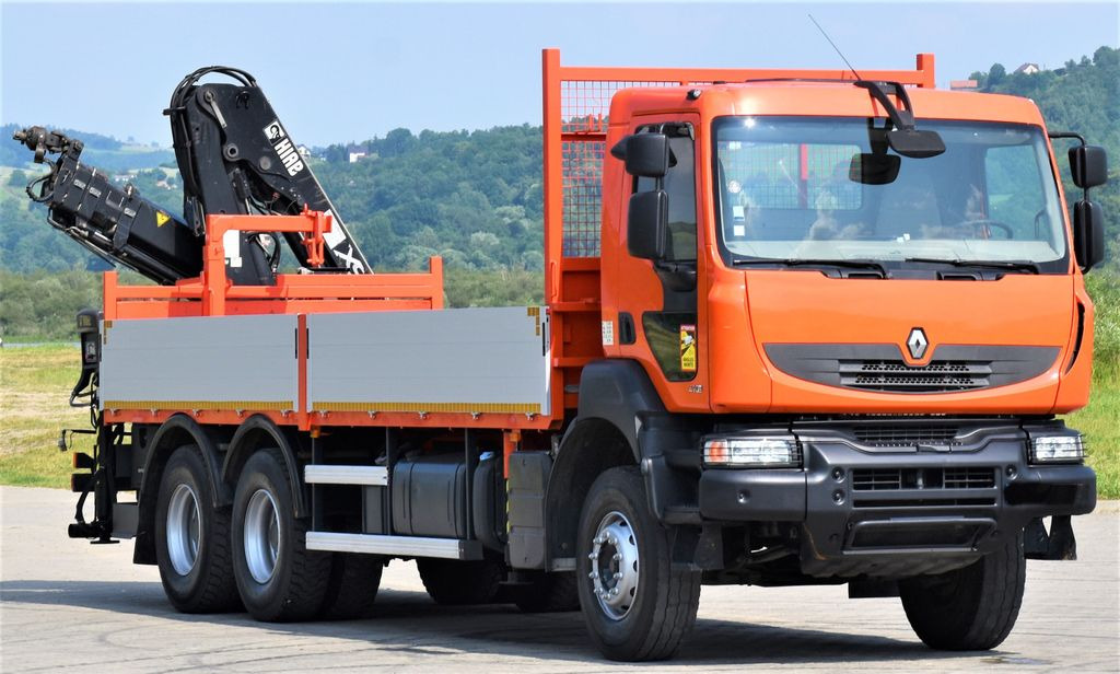 Renault KERAX 410 * HIAB 144 B-3 HIDUO / 6x4 * TOP - Camion grue, Camion plateau: photos 3 Renault KERAX 410 * HIAB 144 B-3 HIDUO / 6x4 * TOP - Camion grue, Camion plateau: photos 3