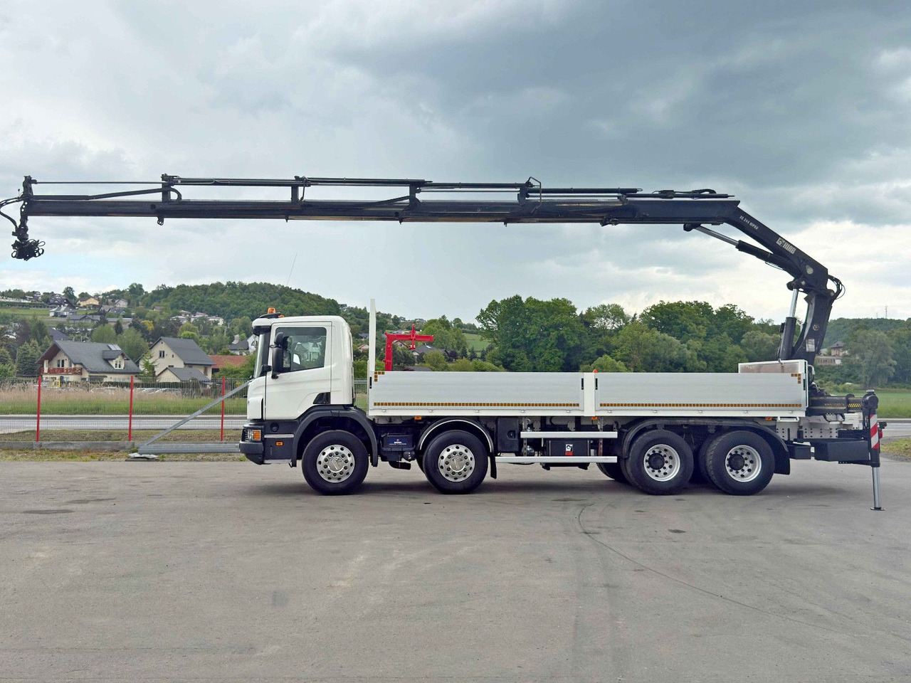 Scania P 410*PLATFORM 7,00m*HIAB 244 E-5 HIPRO+FUNK/8x4 Scania P 410*PRITSCHE 7,00m*HIAB 244 E-5 HIPRO+FUNK/8x4 - Camion grue, Camion plateau: photos 5 Scania P 410*PLATFORM 7,00m*HIAB 244 E-5 HIPRO+FUNK/8x4 Scania P 410*PRITSCHE 7,00m*HIAB 244 E-5 HIPRO+FUNK/8x4 - Camion grue, Camion plateau: photos 5