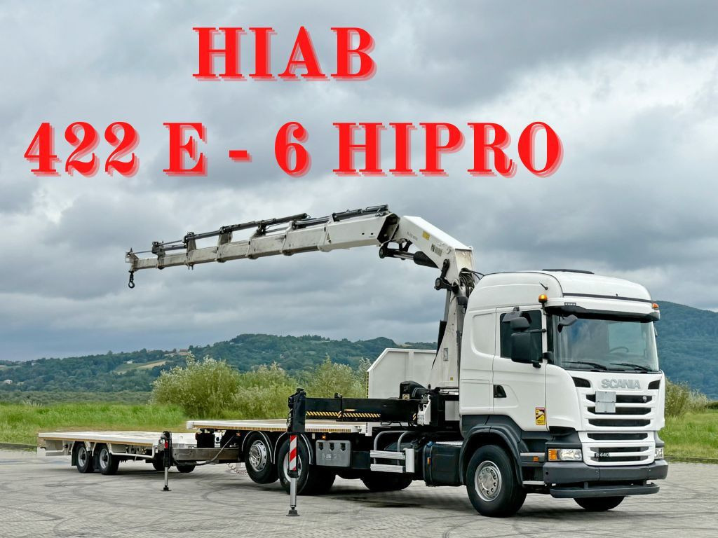 Scania R440 * HIAB 422 E-6 HIPRO + FUNK + Anhänger! 6x4 - Camion grue: photos 1 Scania R440 * HIAB 422 E-6 HIPRO + FUNK + Anhänger! 6x4 - Camion grue: photos 1