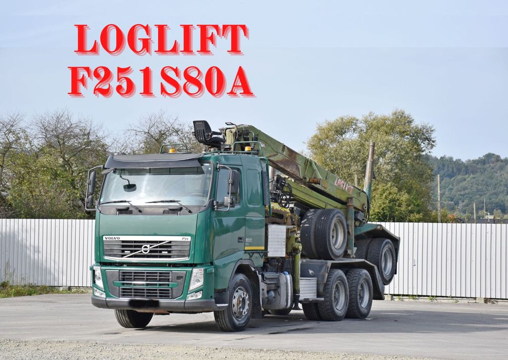 Volvo FH 500 * LOGLIFT F251 S80A + Anhänger /6x4 - Camion grumier, Camion grue: photos 1 Volvo FH 500 * LOGLIFT F251 S80A + Anhänger /6x4 - Camion grumier, Camion grue: photos 1