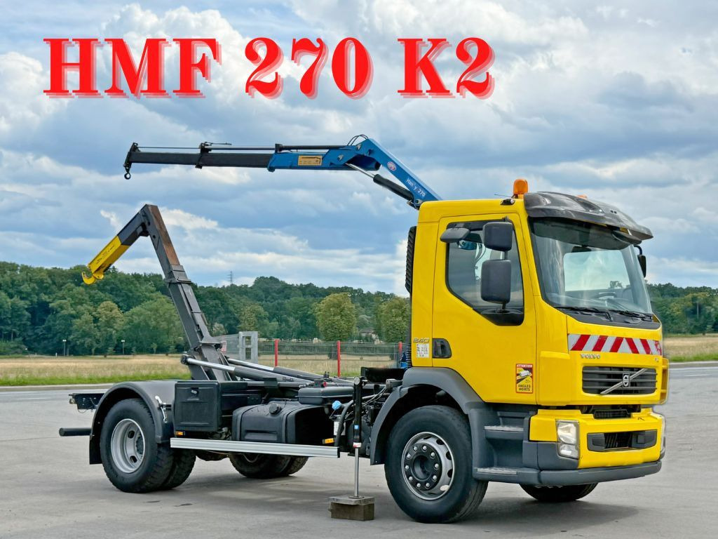 Volvo FL 240 * Abrollkipper * HMF 270 K2 * TOPZUSTAND - Camion ampliroll: photos 1 Volvo FL 240 * Abrollkipper * HMF 270 K2 * TOPZUSTAND - Camion ampliroll: photos 1