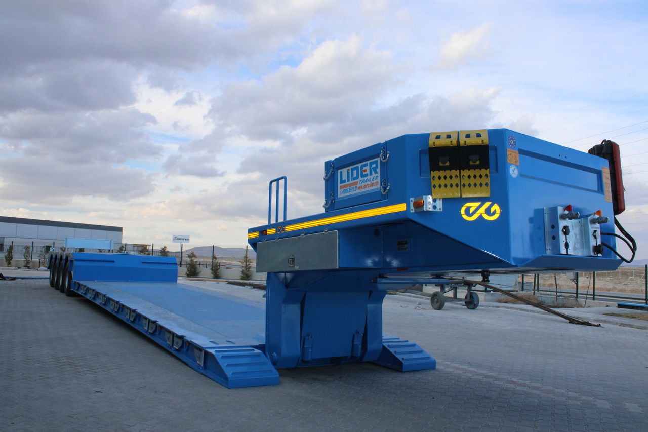 Semi-remorque surbaissé pour transport de équipements lourds neuf LIDER 2025 READY IN STOCK UNUSED FRONT LOADING: photos 6