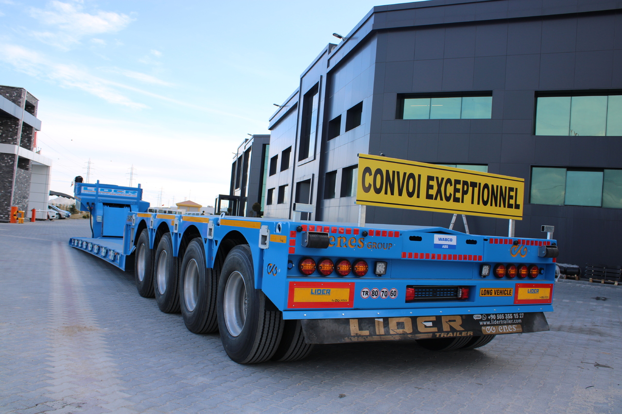 Semi-remorque surbaissé pour transport de équipements lourds neuf LIDER 2025 READY IN STOCK UNUSED FRONT LOADING: photos 8