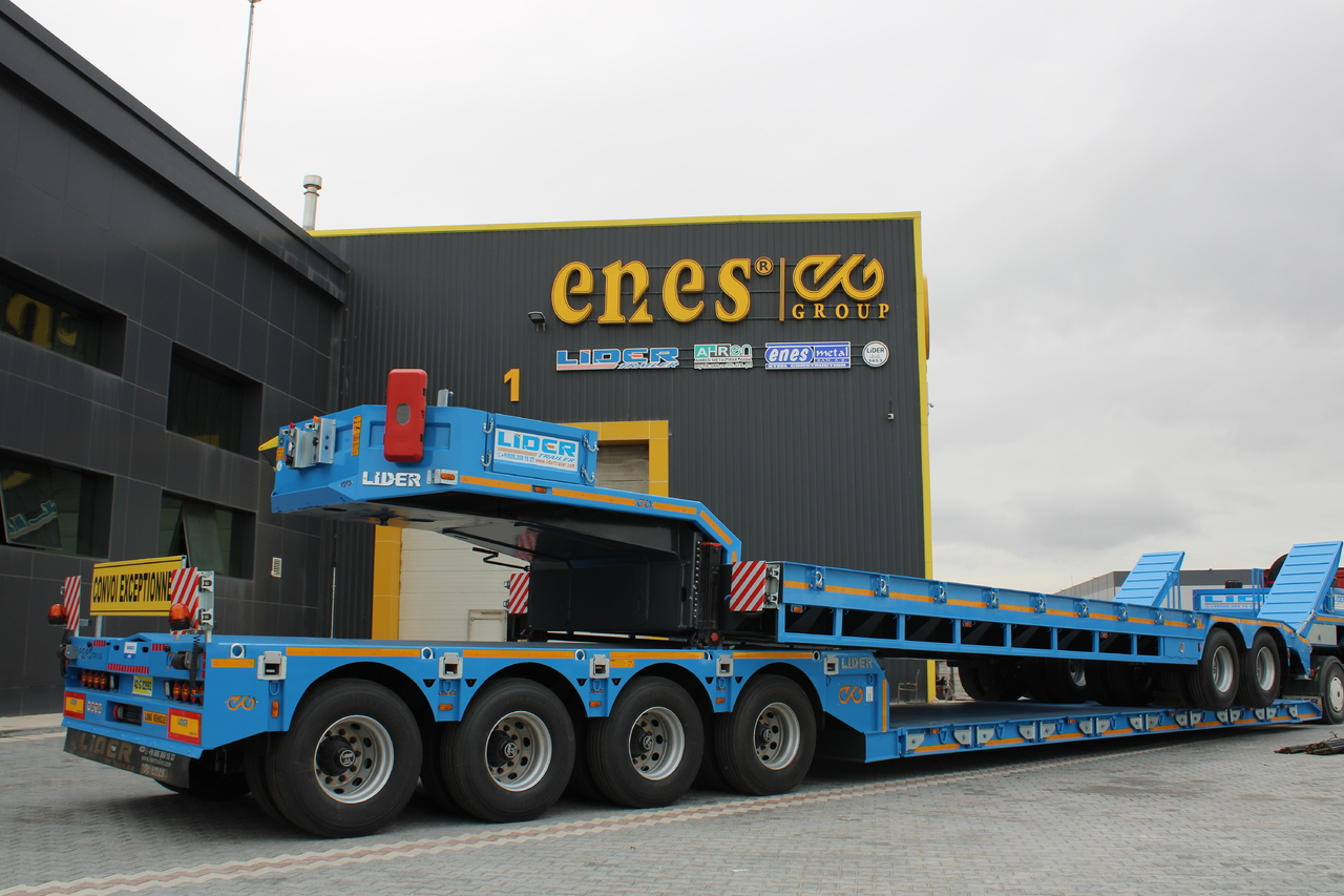Semi-remorque surbaissé pour transport de équipements lourds neuf LIDER 2025 READY IN STOCK UNUSED FRONT LOADING: photos 17