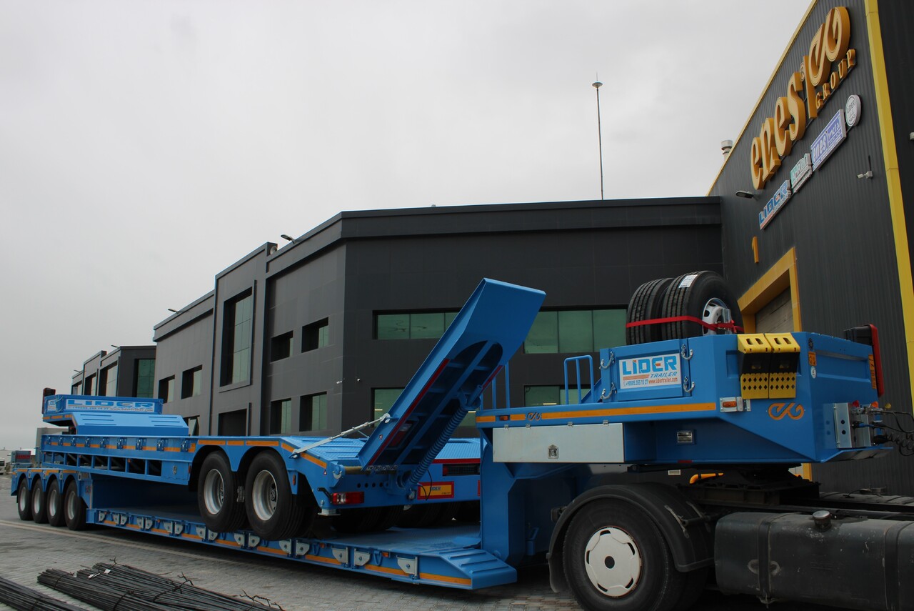 Semi-remorque surbaissé pour transport de équipements lourds neuf LIDER 2025 READY IN STOCK UNUSED FRONT LOADING: photos 20