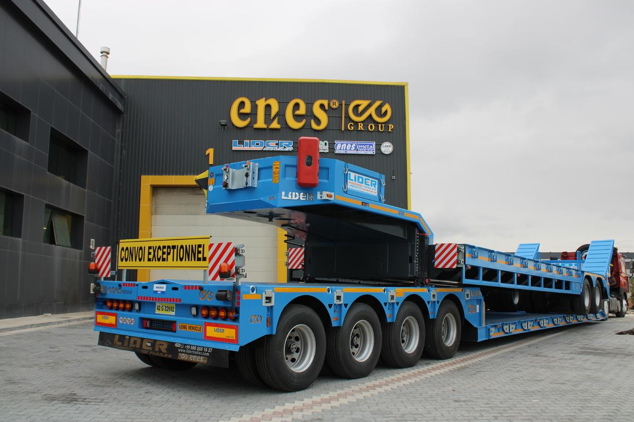 Semi-remorque surbaissé pour transport de équipements lourds neuf LIDER 2025 READY IN STOCK UNUSED FRONT LOADING: photos 19