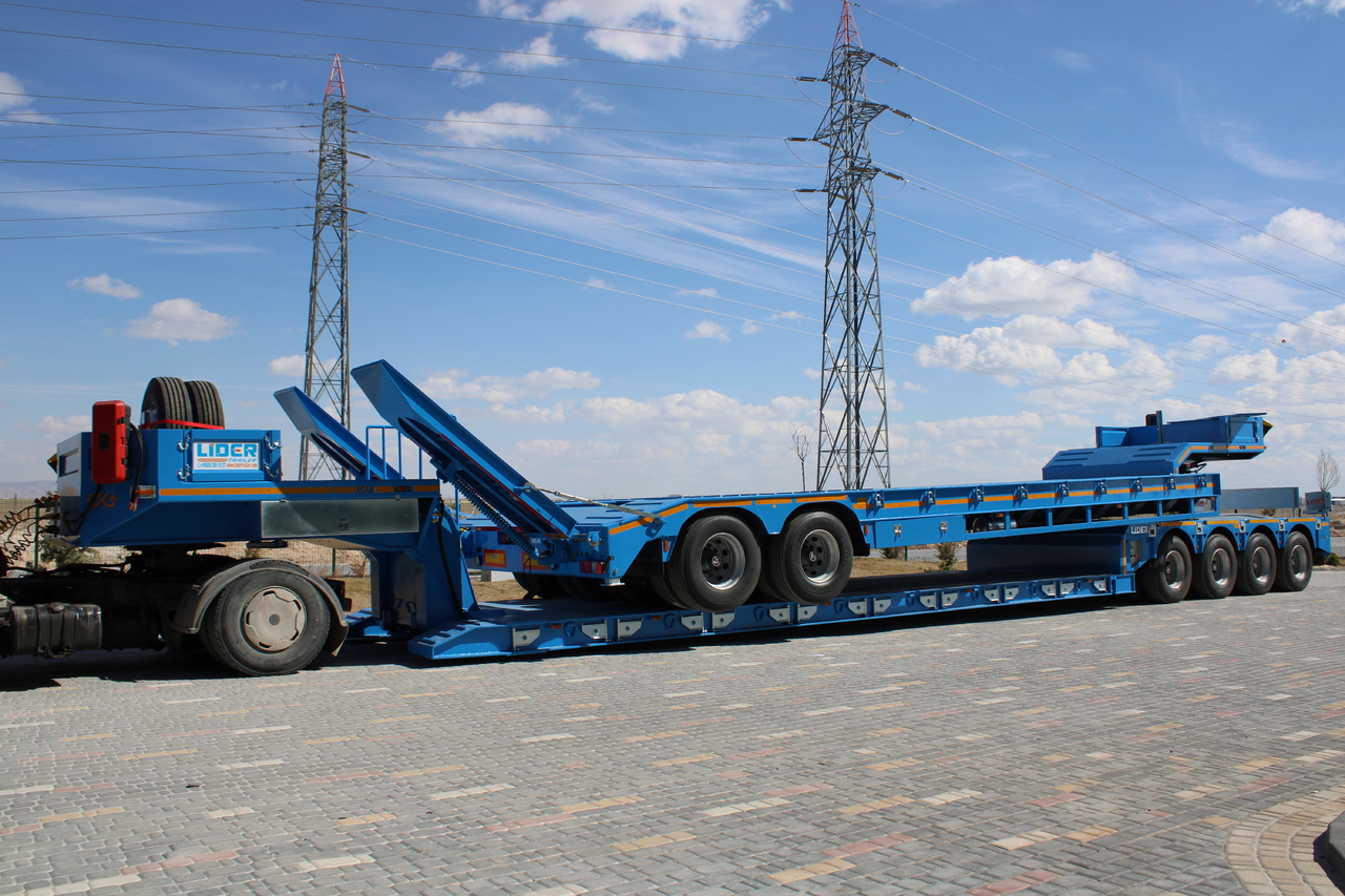 Semi-remorque surbaissé pour transport de équipements lourds neuf LIDER 2025 READY IN STOCK UNUSED FRONT LOADING: photos 9