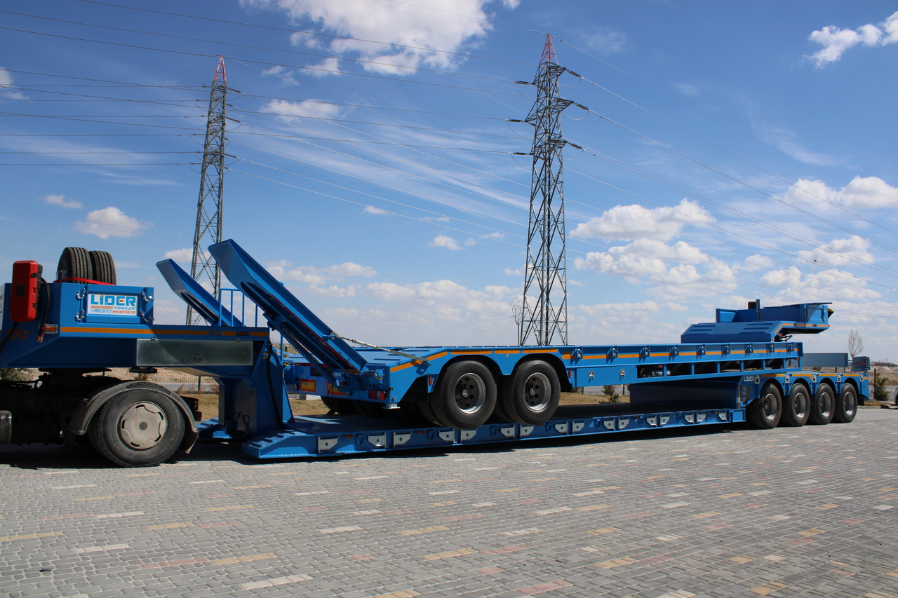 Semi-remorque surbaissé pour transport de équipements lourds neuf LIDER 2025 READY IN STOCK UNUSED FRONT LOADING: photos 10