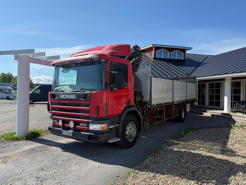 Scania P94D - Camion plateau, Camion grue: photos 1 Scania P94D - Camion plateau, Camion grue: photos 1