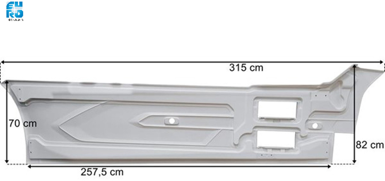 DAF XG XG+ XF LOWDECK ZIJSKIRT SET WB 4000mm 2022- PRIMER ,COMPLEET MET BEVESTIGING - Carrosserie et extérieur pour Camion: photos 2 DAF XG XG+ XF LOWDECK ZIJSKIRT SET WB 4000mm 2022- PRIMER ,COMPLEET MET BEVESTIGING - Carrosserie et extérieur pour Camion: photos 2