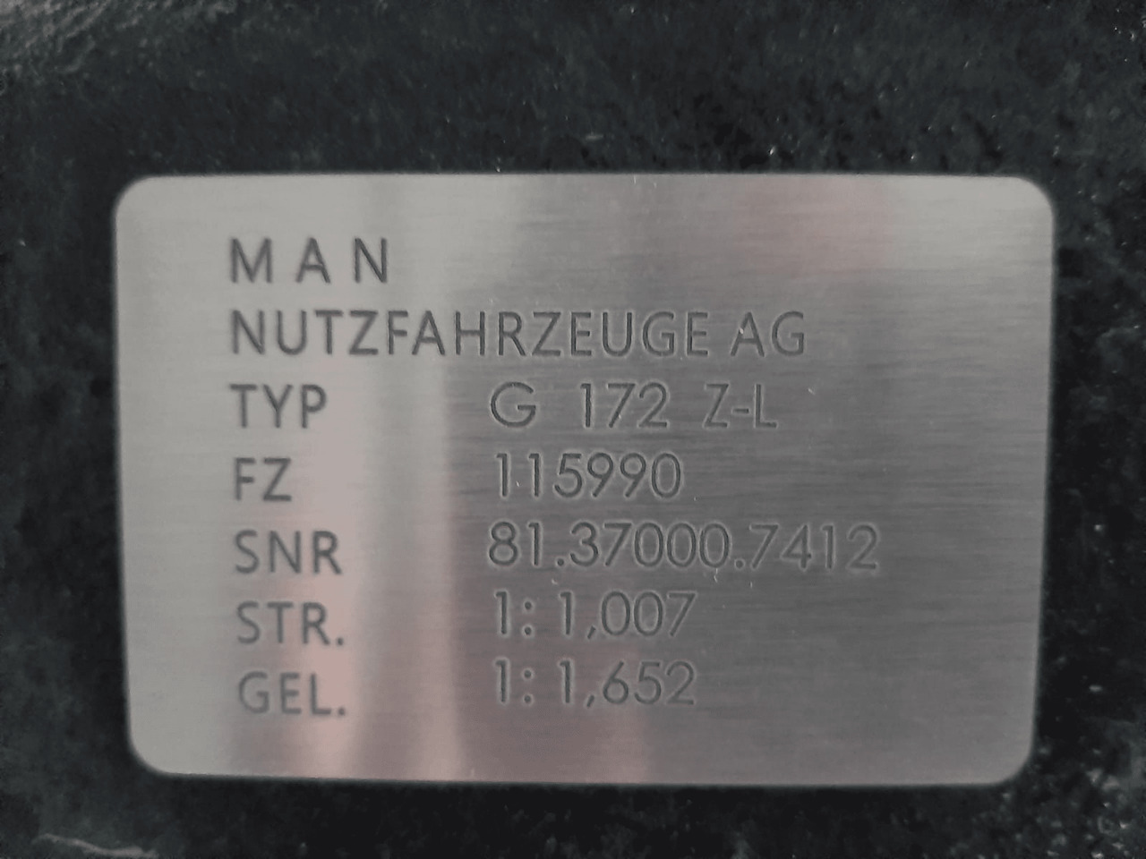 MAN 8x8 8x6 Tussenbak g172Z-L USED - Transmission pour Camion: photos 4 MAN 8x8 8x6 Tussenbak g172Z-L USED - Transmission pour Camion: photos 4