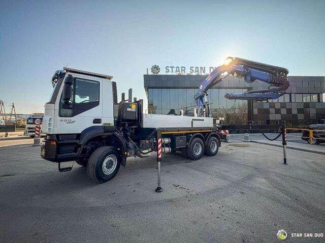 Iveco TRAKKER 450 6x6 PM41S FLY JIB Crane Kipper - Camion plateau, Camion grue: photos 2 Iveco TRAKKER 450 6x6 PM41S FLY JIB Crane Kipper - Camion plateau, Camion grue: photos 2